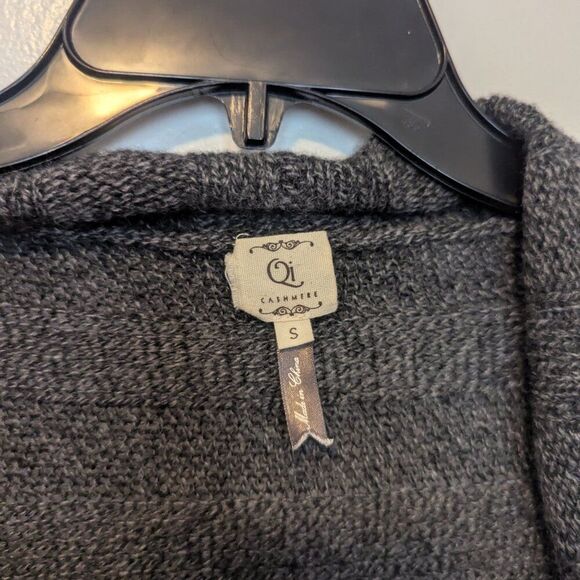 Qi Cashmere Cardigan Sweater Small Womens Open Draped Front 100% Cashmere - Picture 4 of 4